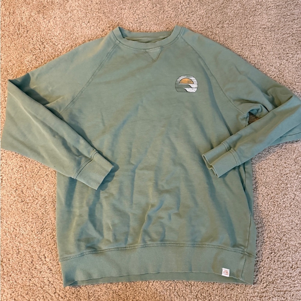 Stylish Green Crew Neck Sweatshirt